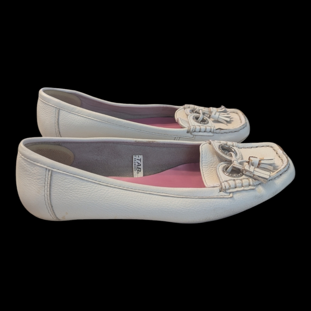 Isaac Mizrahi White Loafer W Tassels Women's 7*